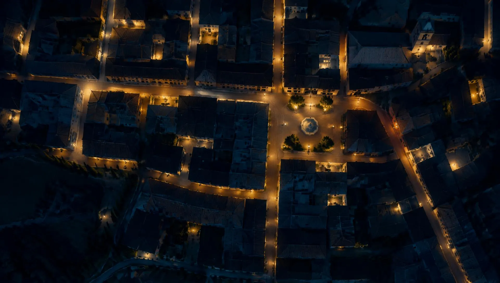 Mappa stilizzata della zona Bassanese di notte